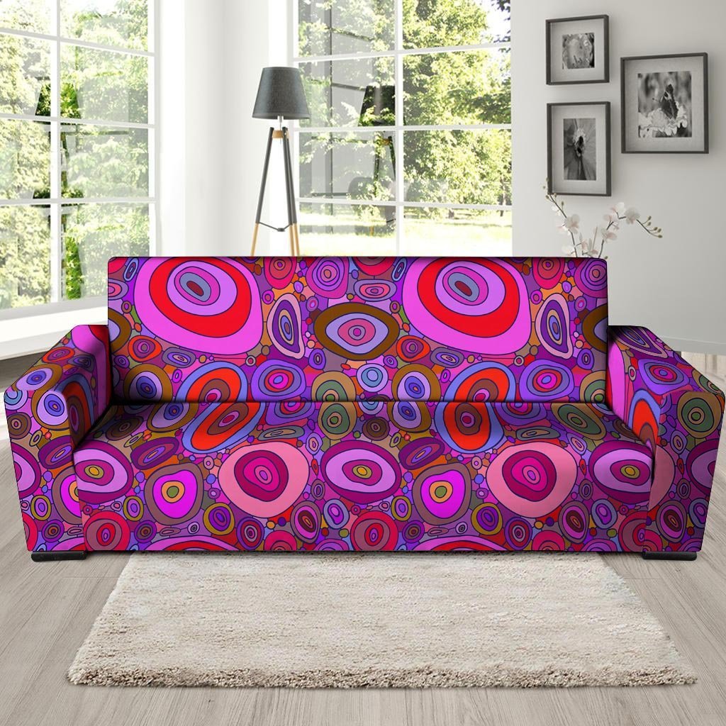 Purple Trippy Hippie Sofa Cover-grizzshop