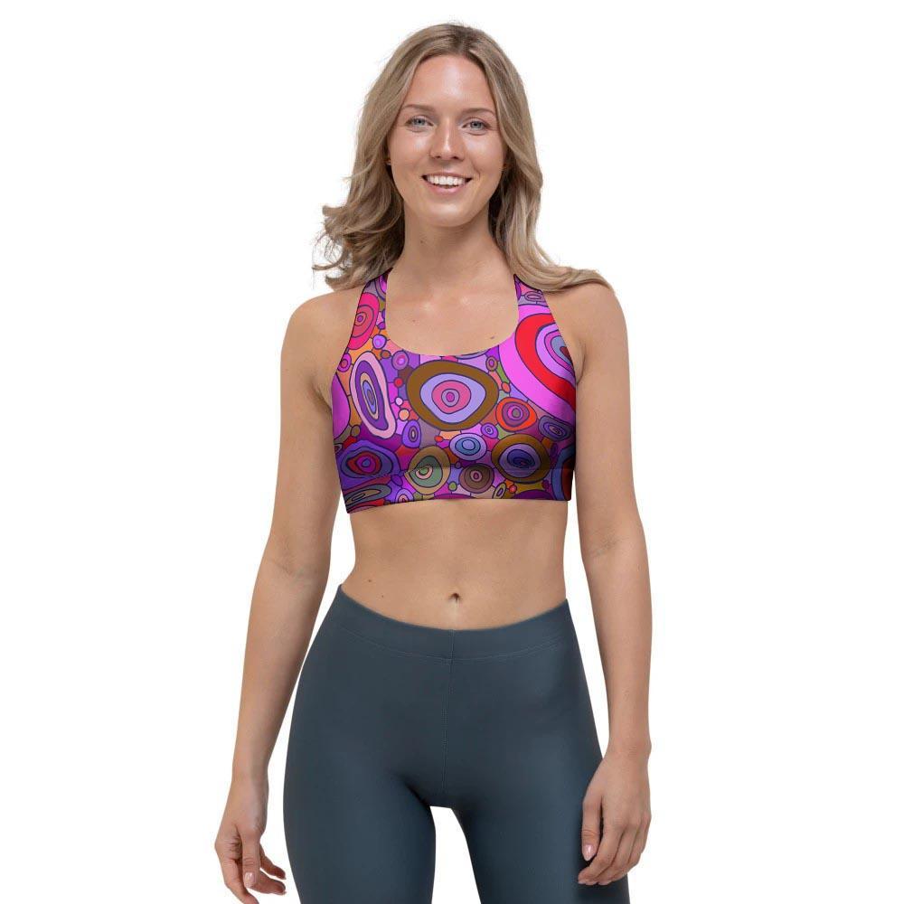 Purple Trippy Hippie Sports Bra-grizzshop