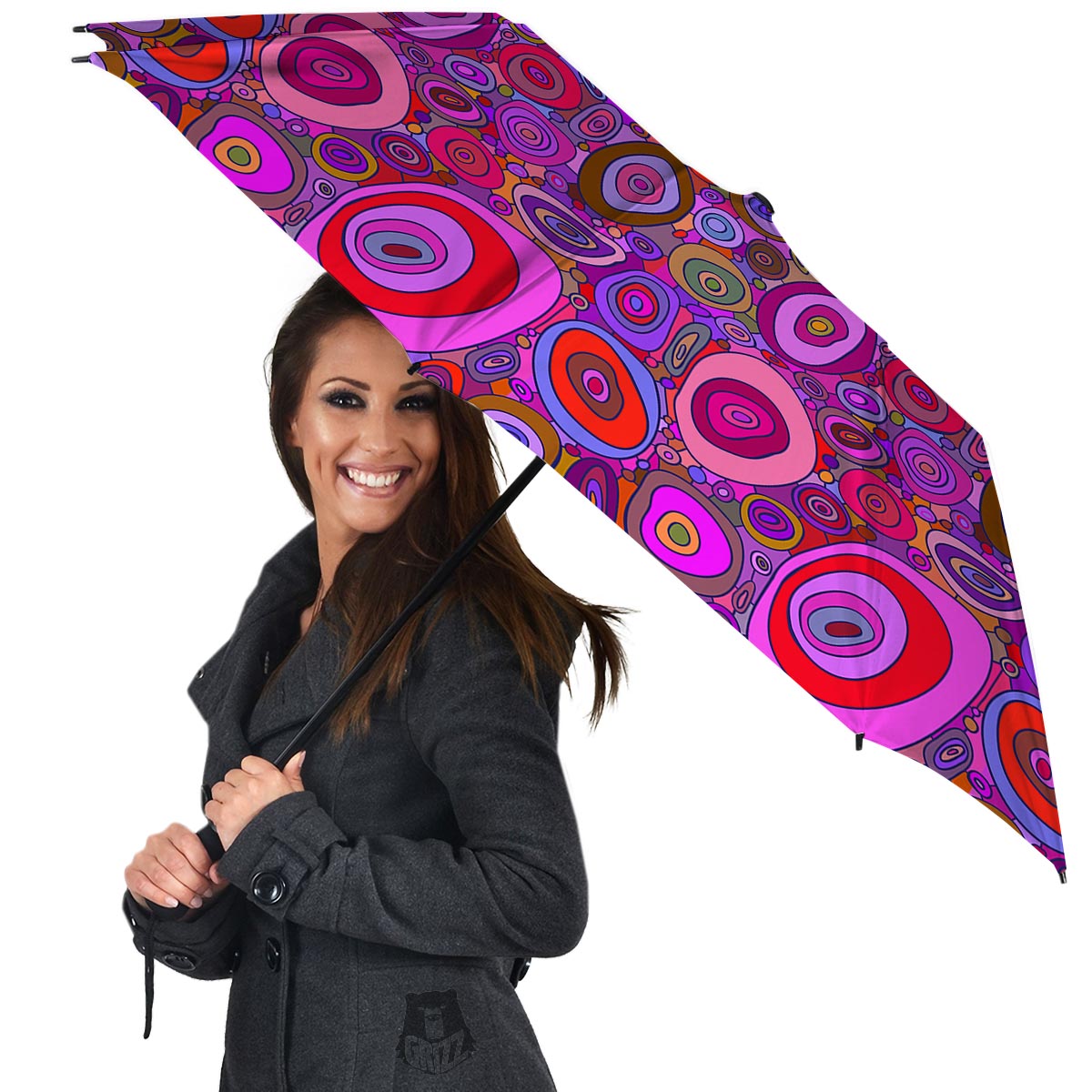 Purple Trippy Hippie Umbrella-grizzshop