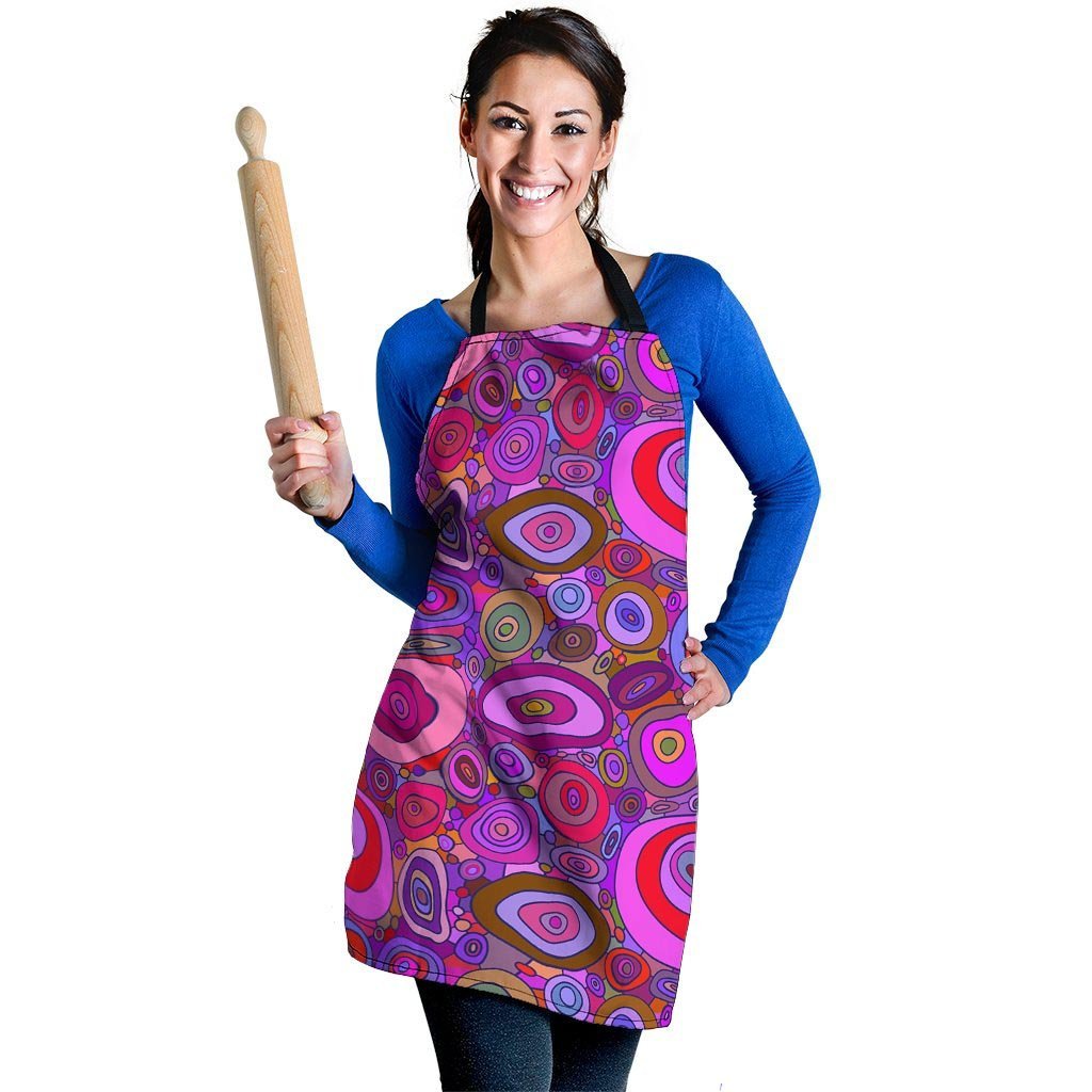 Purple Trippy Hippie Women's Apron-grizzshop