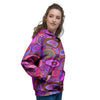 Purple Trippy Hippie Women's Hoodie-grizzshop