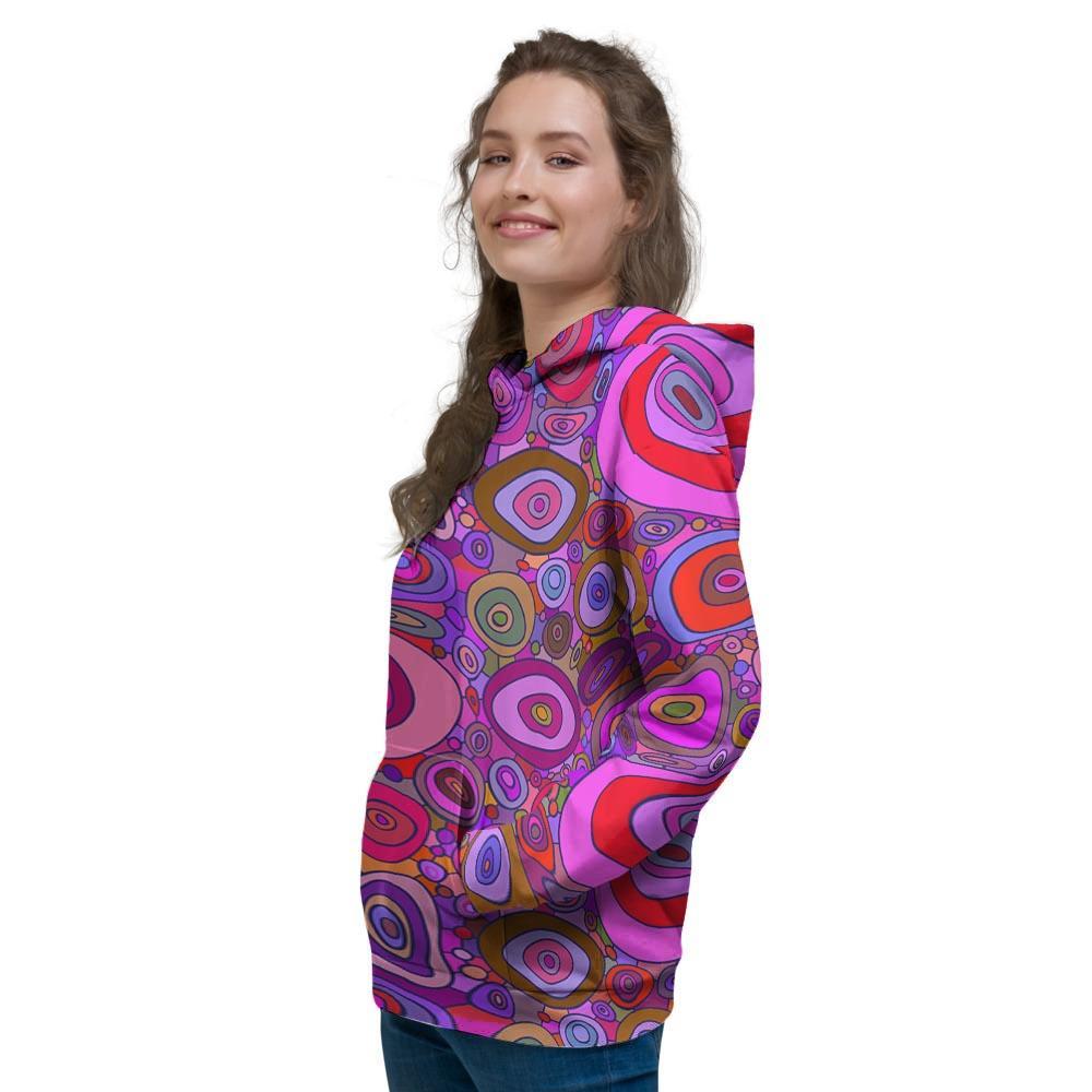 Purple Trippy Hippie Women's Hoodie-grizzshop