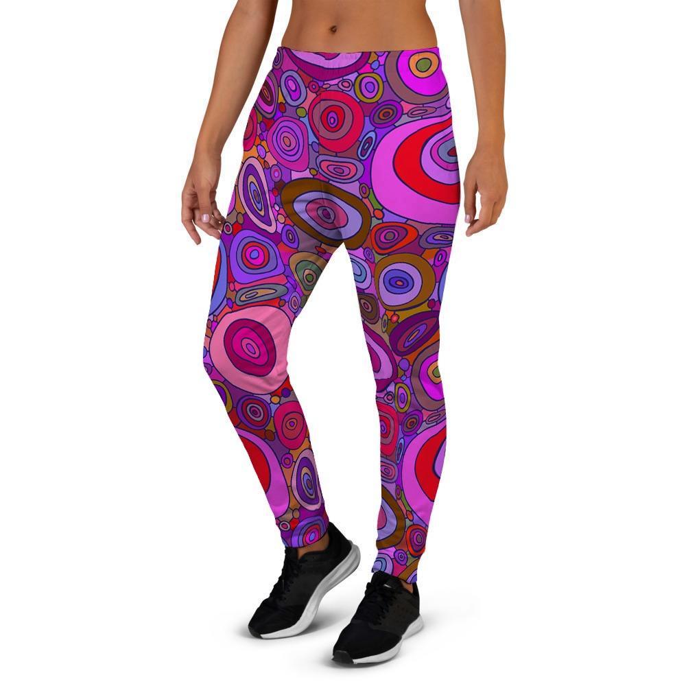 Purple Trippy Hippie Women's Joggers-grizzshop