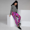 Purple Trippy Hippie Women's Joggers-grizzshop