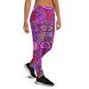 Purple Trippy Hippie Women's Joggers-grizzshop