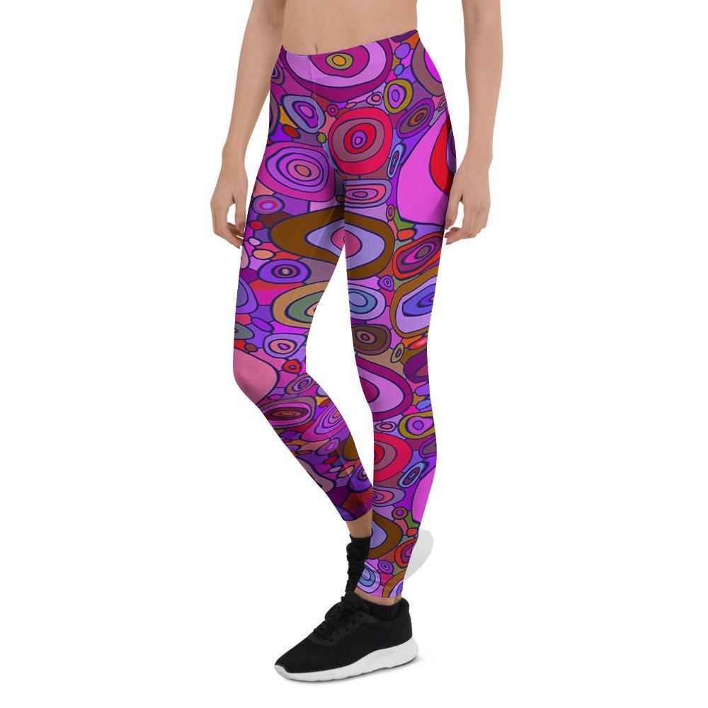 Purple Trippy Hippie Women's Leggings-grizzshop