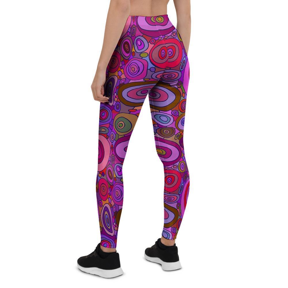 Purple Trippy Hippie Women's Leggings-grizzshop