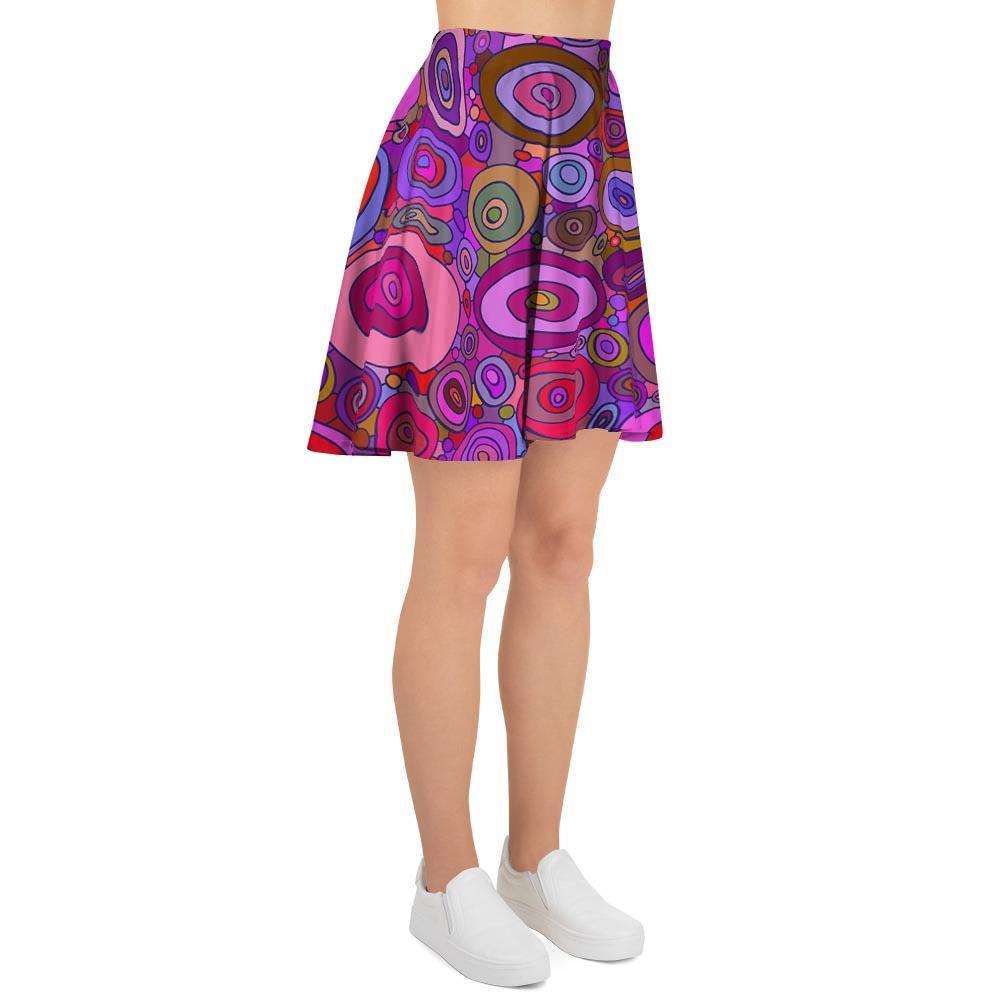 Purple Trippy Hippie Women's Skirt-grizzshop