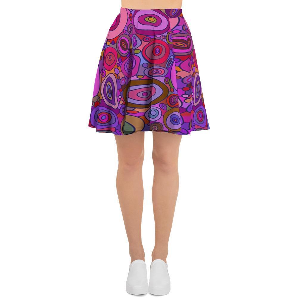 Purple Trippy Hippie Women's Skirt-grizzshop