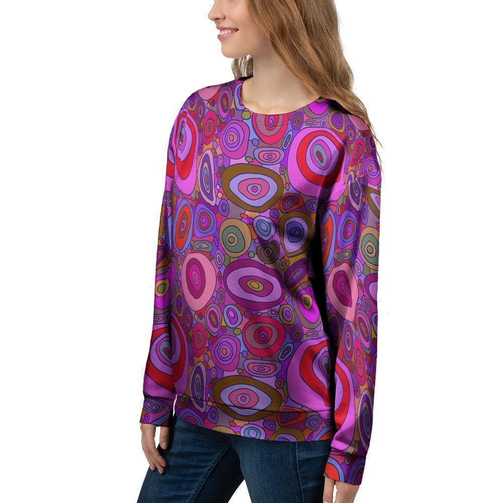 Purple Trippy Hippie Women's Sweatshirt-grizzshop