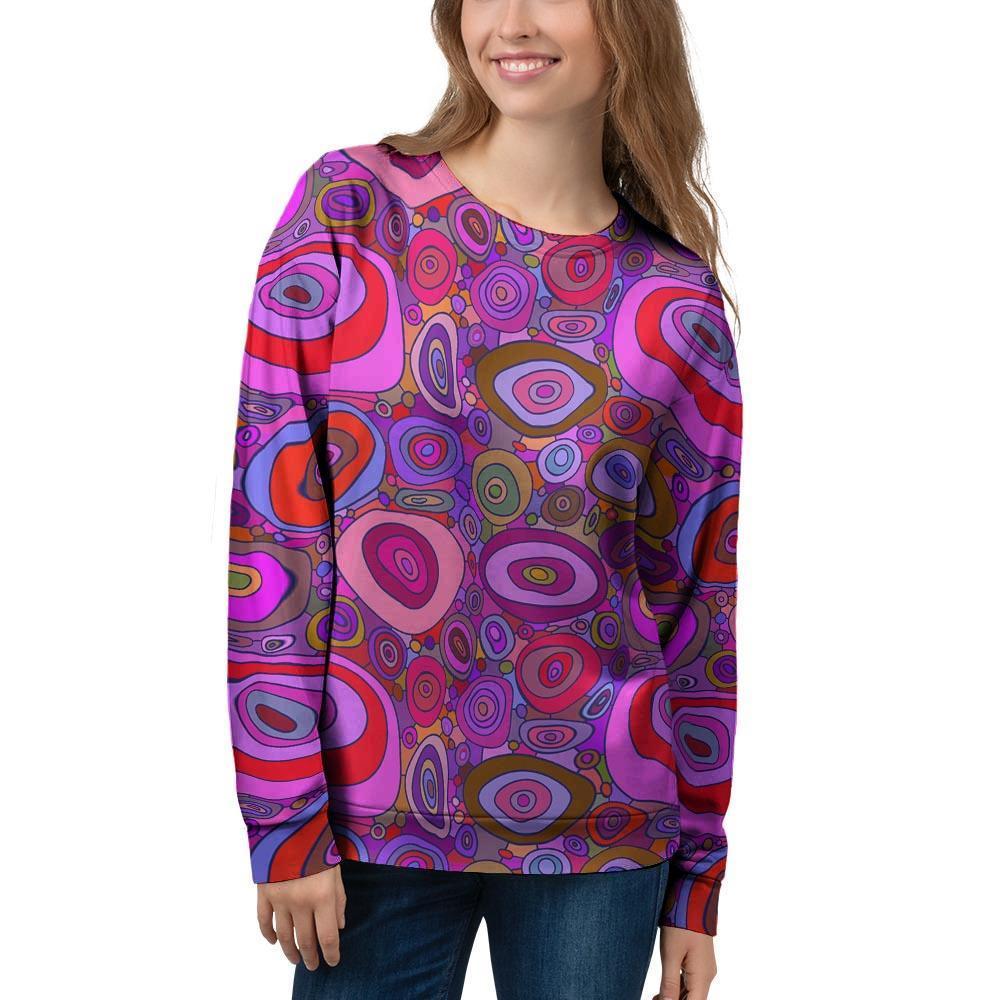 Purple Trippy Hippie Women's Sweatshirt-grizzshop