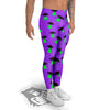 Purple UFO Alien Spaceship Print Pattern Men's Leggings-grizzshop