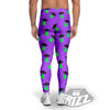 Purple UFO Alien Spaceship Print Pattern Men's Leggings-grizzshop