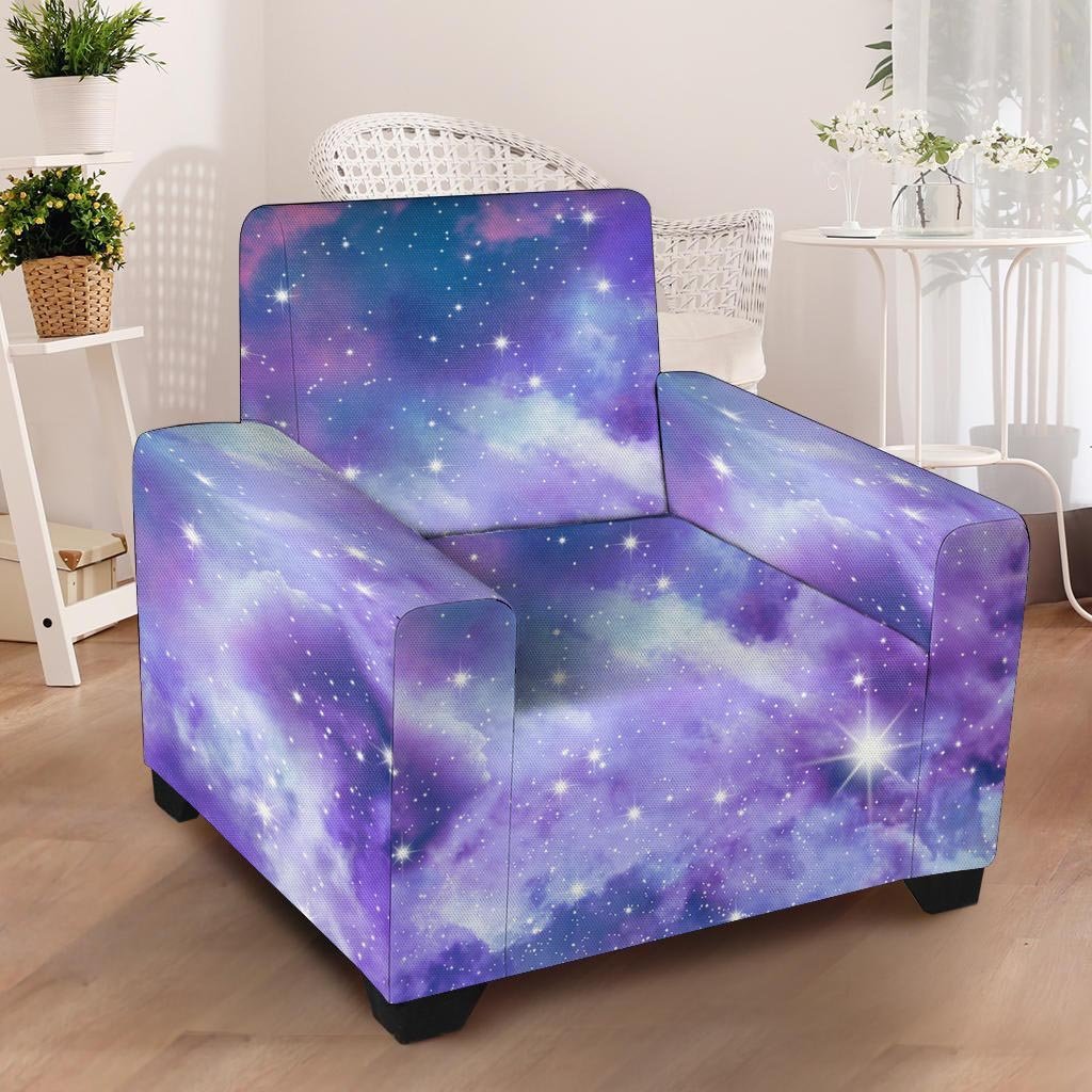 Purple Universe Galaxy Armchair Cover-grizzshop