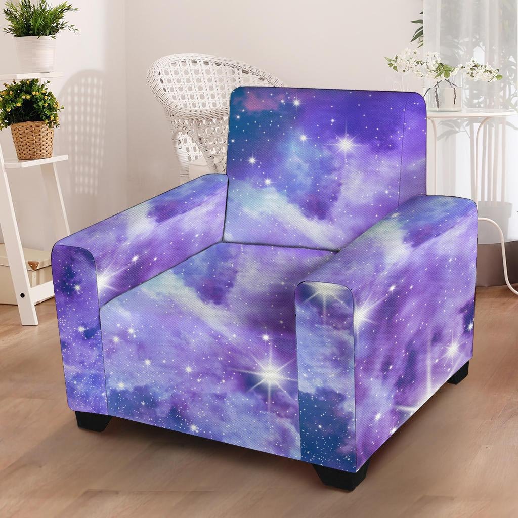 Purple Universe Galaxy Armchair Cover-grizzshop