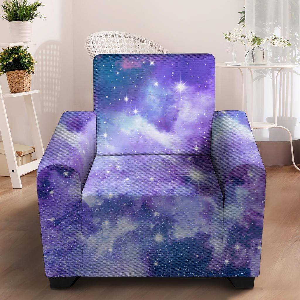 Purple Universe Galaxy Armchair Cover-grizzshop