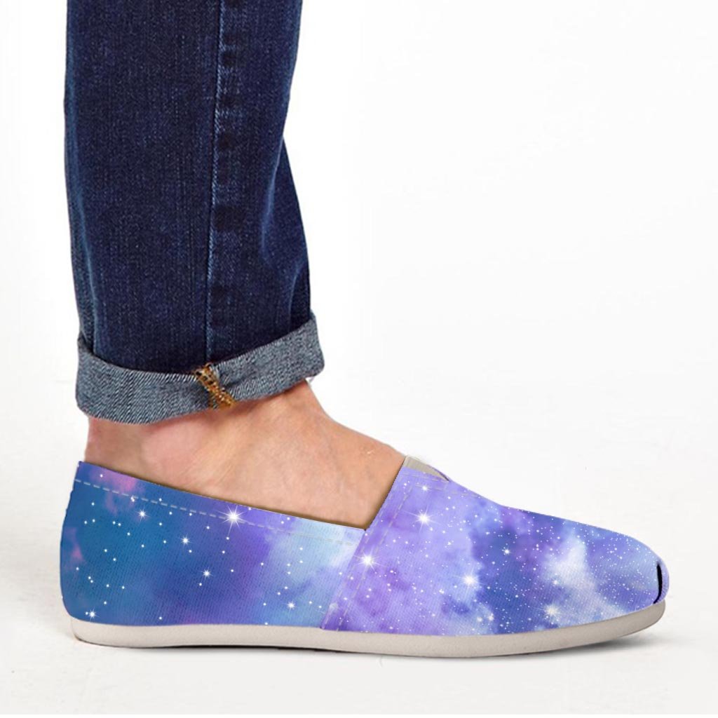 Purple Universe Galaxy Canvas Shoes-grizzshop