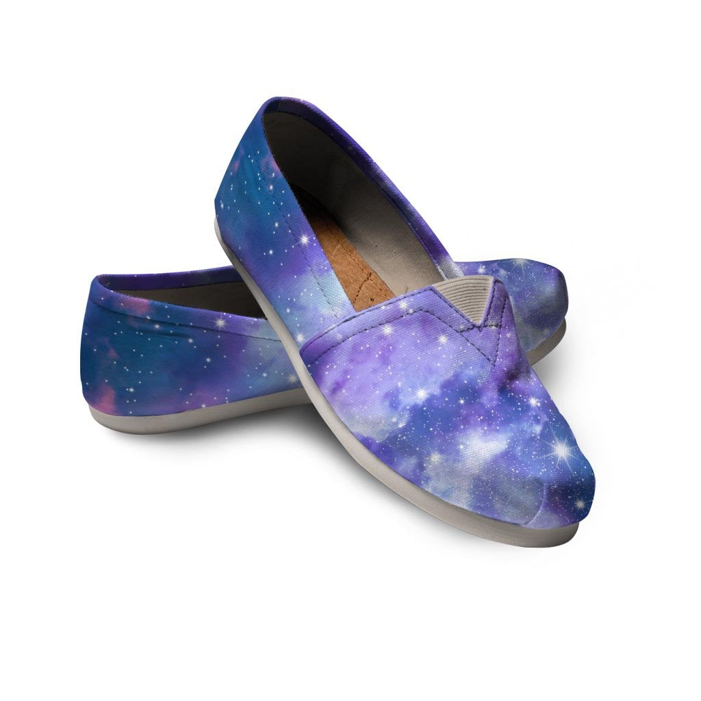 Purple Universe Galaxy Canvas Shoes-grizzshop