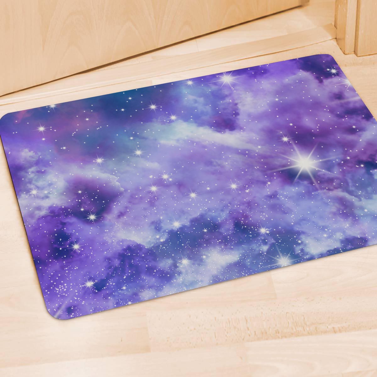 Purple Universe Galaxy Door Mat-grizzshop