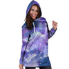 Purple Universe Galaxy Hoodie Dress-grizzshop