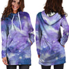 Purple Universe Galaxy Hoodie Dress-grizzshop