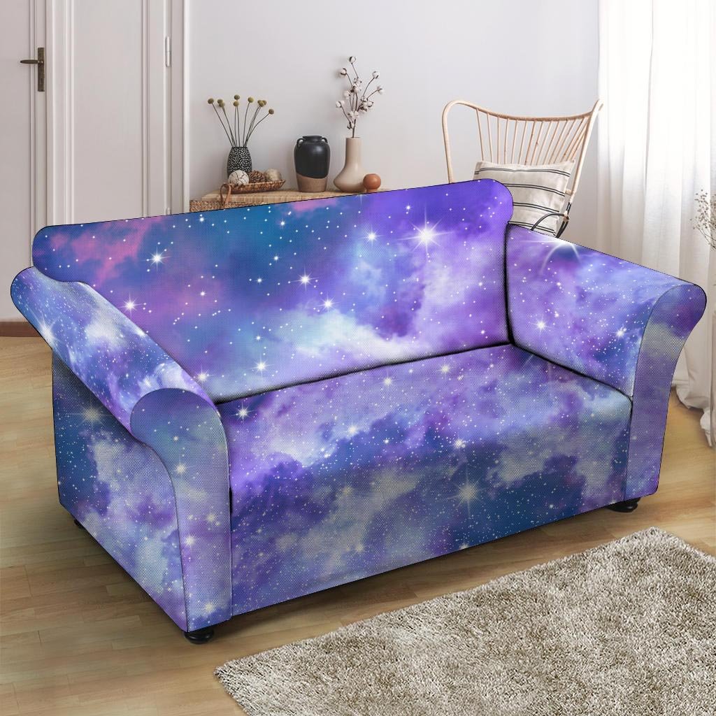 Purple Universe Galaxy Loveseat Cover-grizzshop