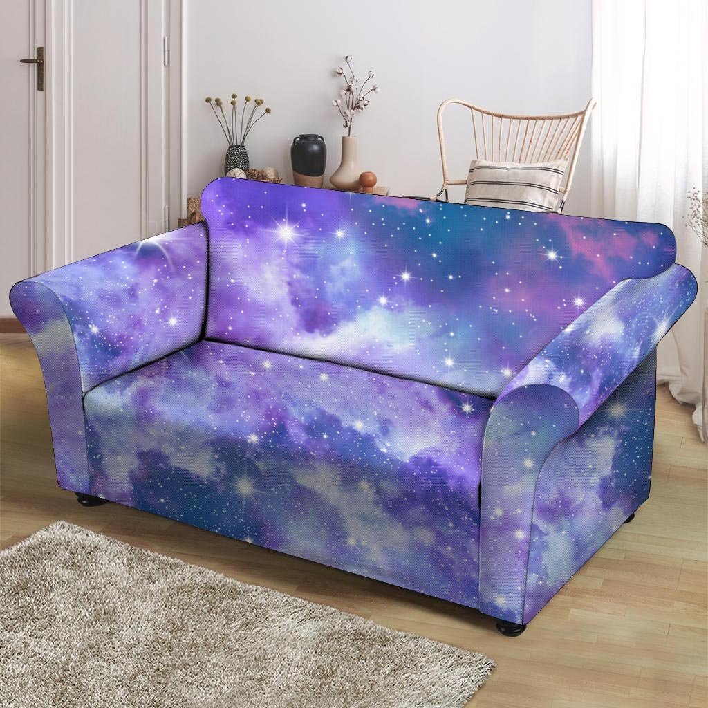 Purple Universe Galaxy Loveseat Cover-grizzshop