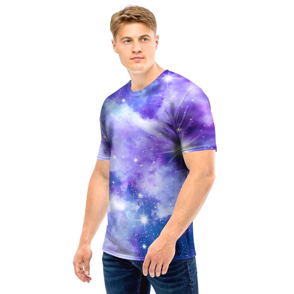 Purple Universe Galaxy Men T Shirt-grizzshop