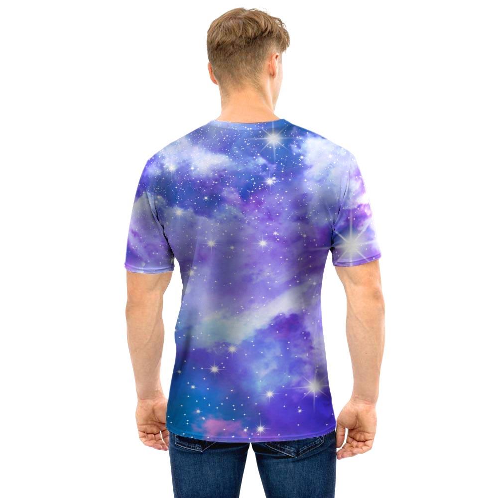 Purple Universe Galaxy Men T Shirt-grizzshop