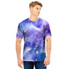 Purple Universe Galaxy Men T Shirt-grizzshop