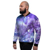 Purple Universe Galaxy Men's Bomber Jacket-grizzshop