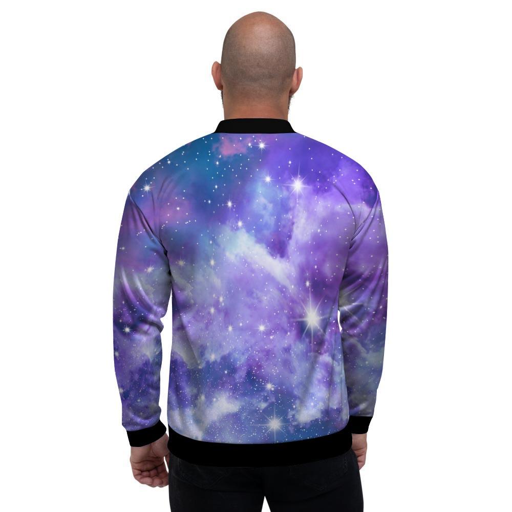 Purple Universe Galaxy Men's Bomber Jacket-grizzshop