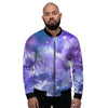 Purple Universe Galaxy Men's Bomber Jacket-grizzshop