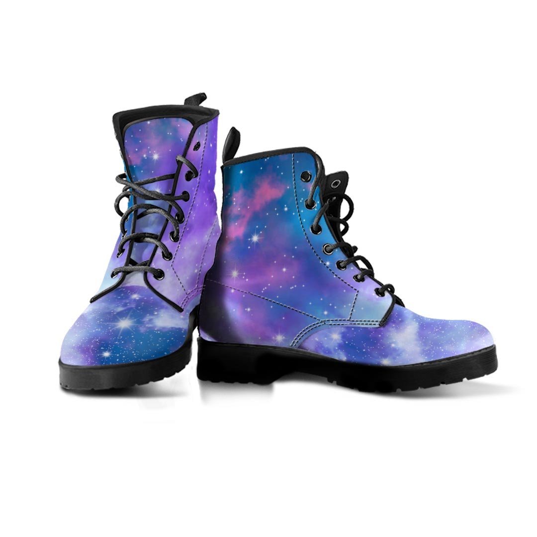 Purple Universe Galaxy Men's Boots-grizzshop