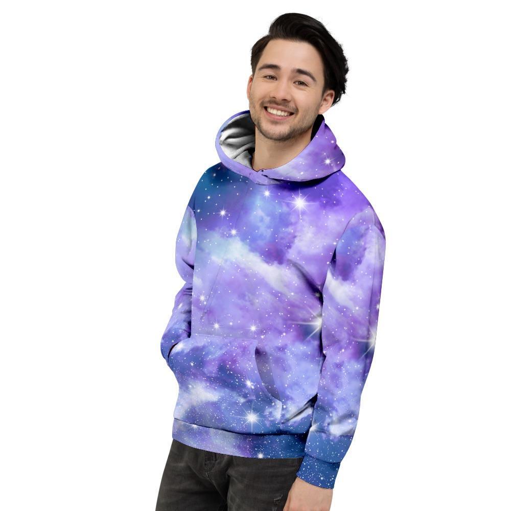 Purple Universe Galaxy Men's Hoodie-grizzshop