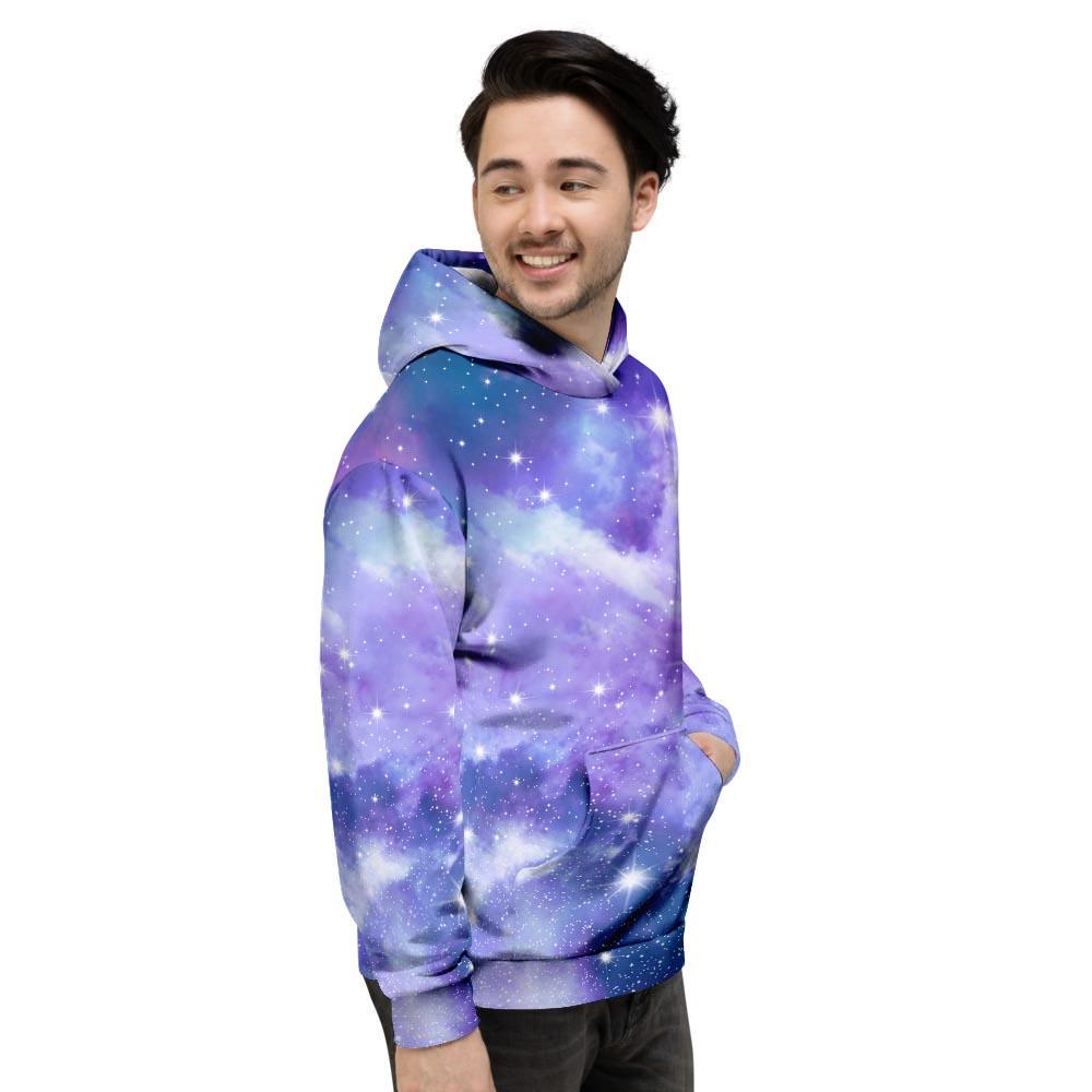 Purple Universe Galaxy Men's Hoodie-grizzshop