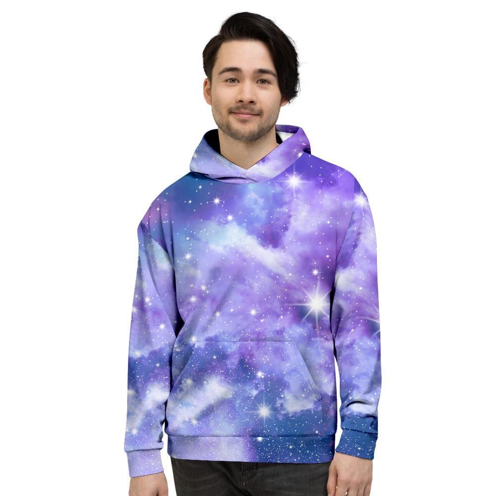 Purple Universe Galaxy Men's Hoodie-grizzshop