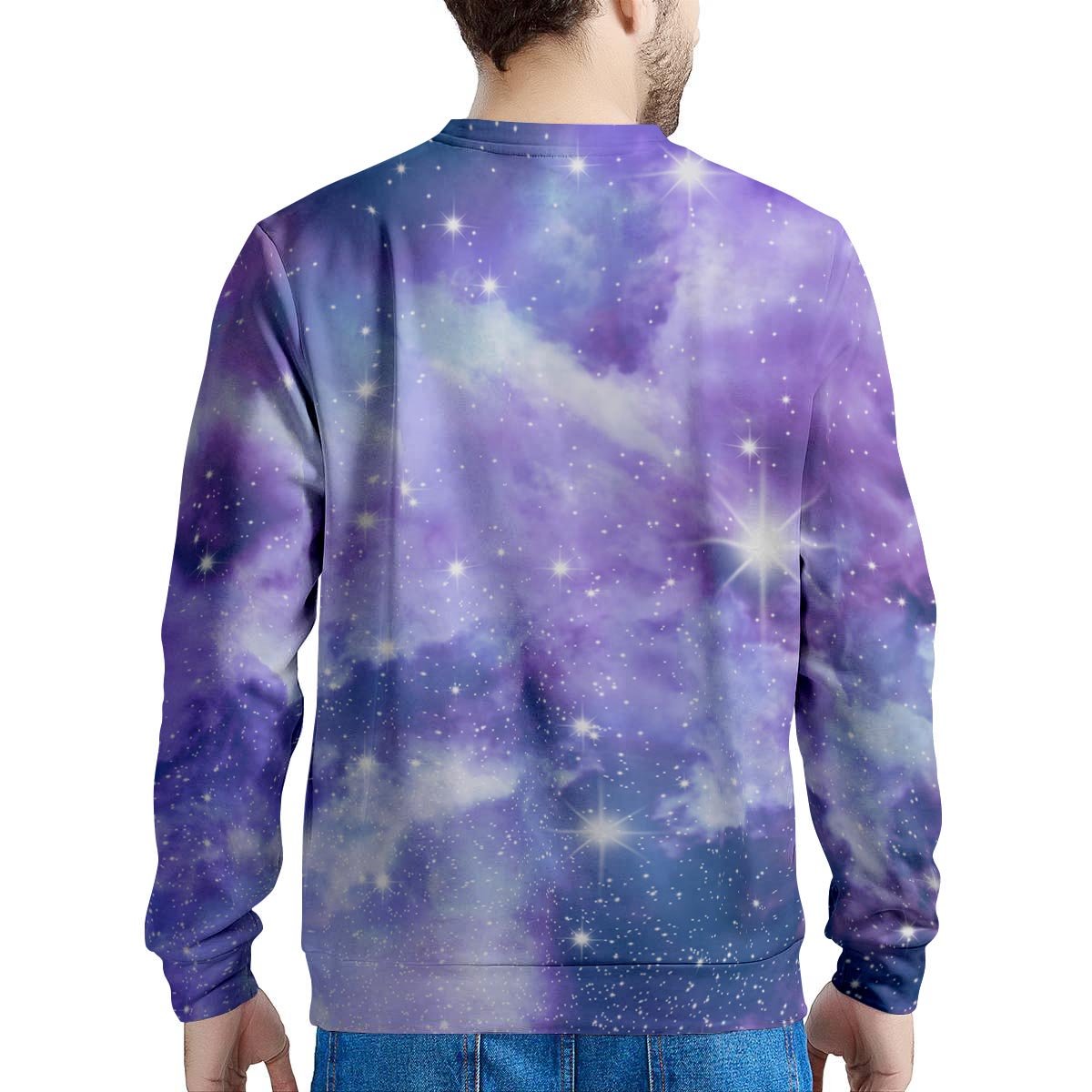 Purple Universe Galaxy Men's Sweatshirt-grizzshop