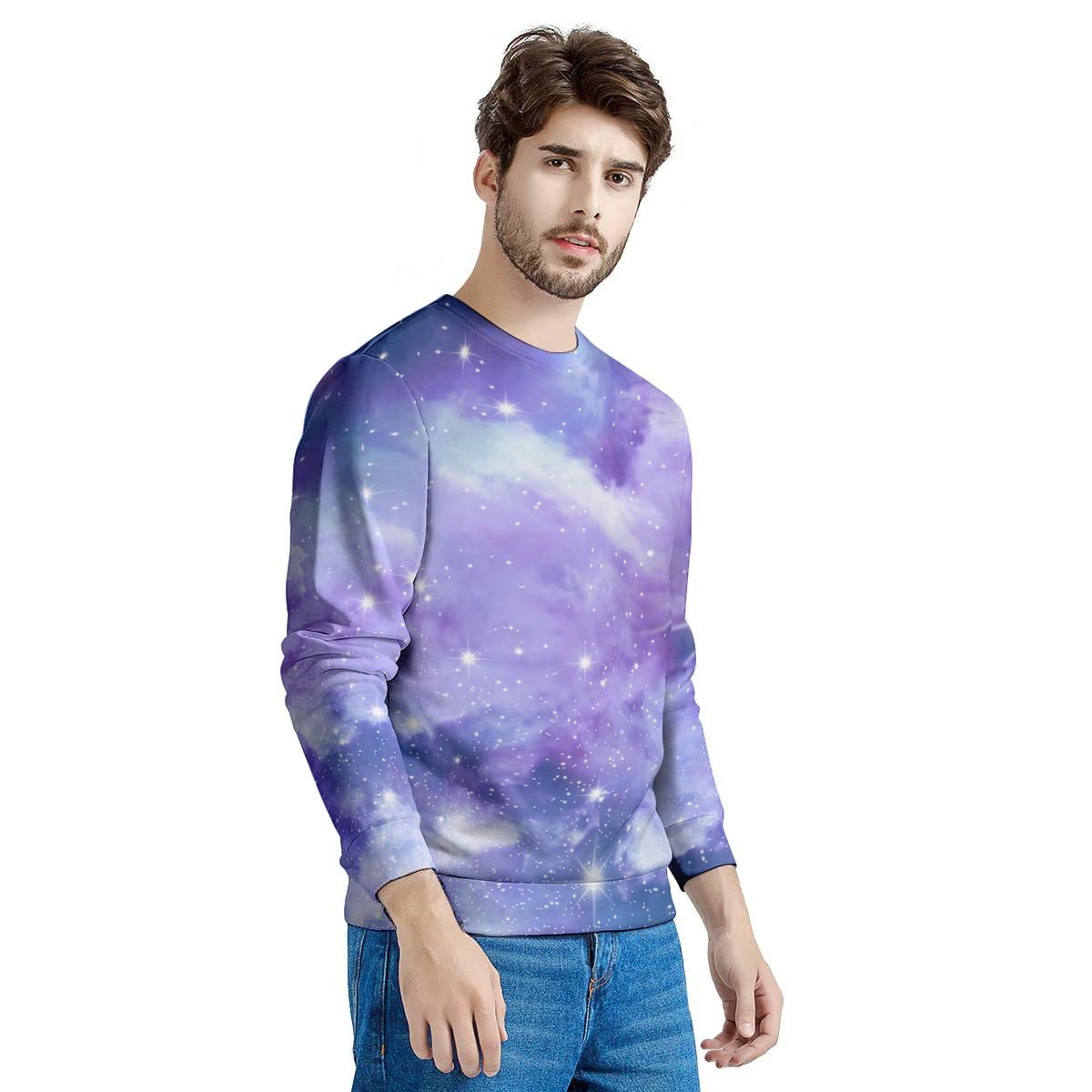 Purple Universe Galaxy Men's Sweatshirt-grizzshop