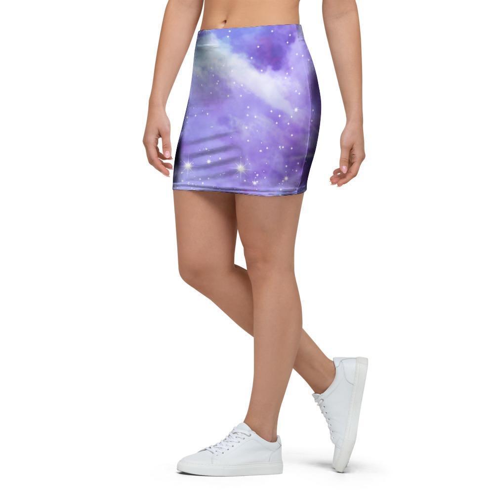 Purple Universe Galaxy Mini Skirt-grizzshop