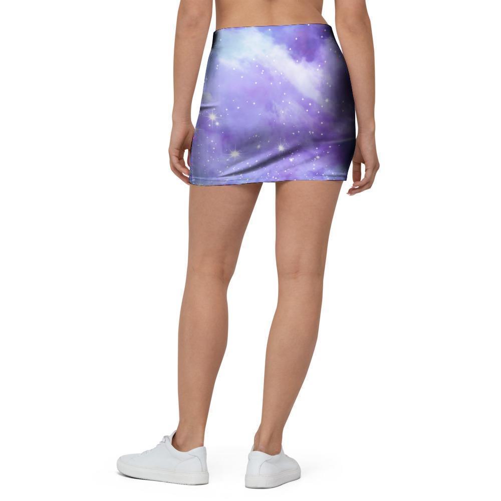 Purple Universe Galaxy Mini Skirt-grizzshop