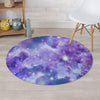 Purple Universe Galaxy Round Rug-grizzshop