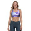 Purple Universe Galaxy Sports Bra-grizzshop