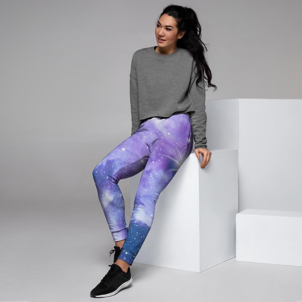 Purple Universe Galaxy Women's Joggers-grizzshop