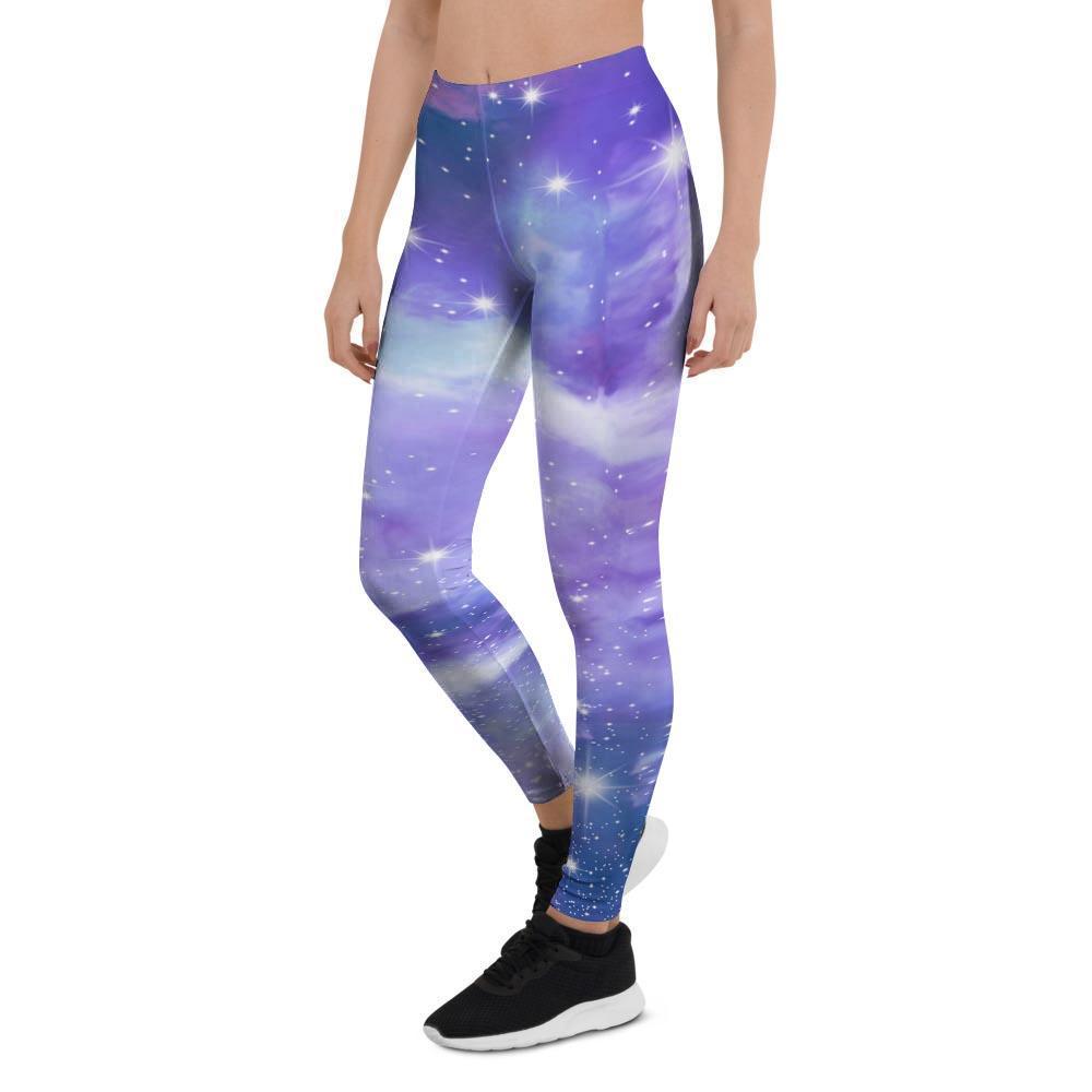 Purple Universe Galaxy Women's Leggings-grizzshop