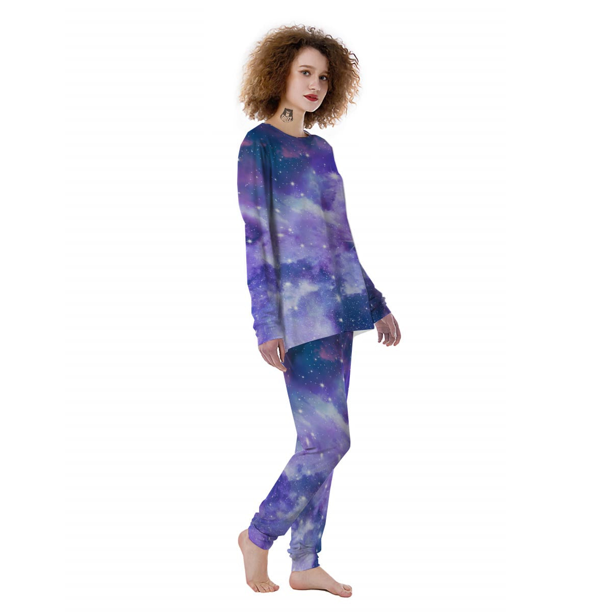 Purple Universe Galaxy Women's Pajamas-grizzshop