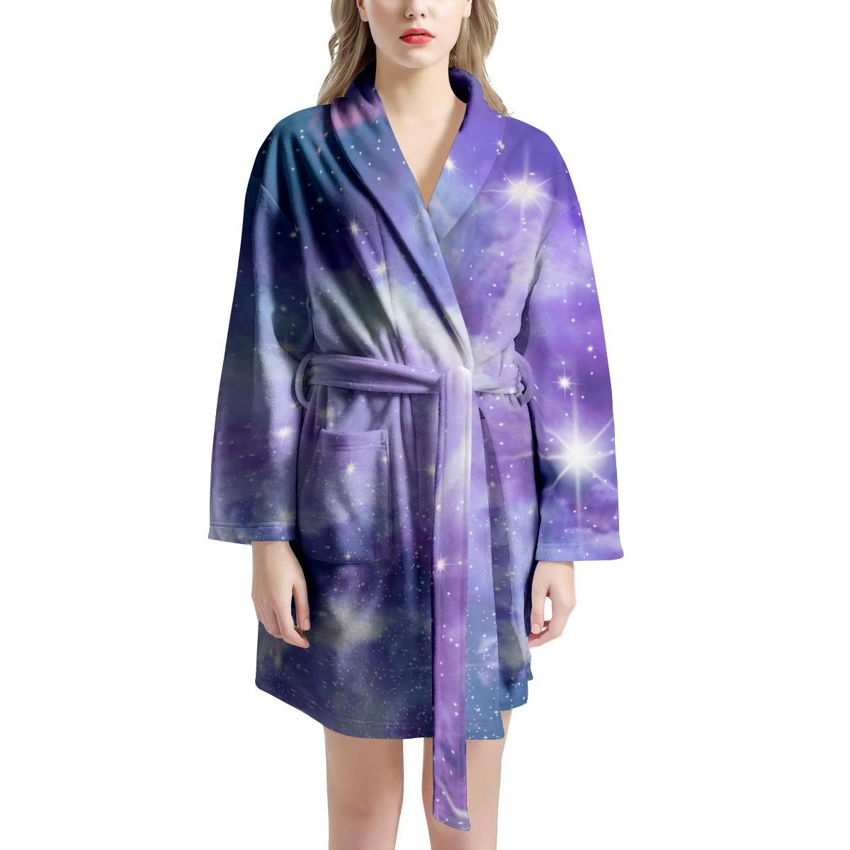 Purple Universe Galaxy Women's Robe-grizzshop