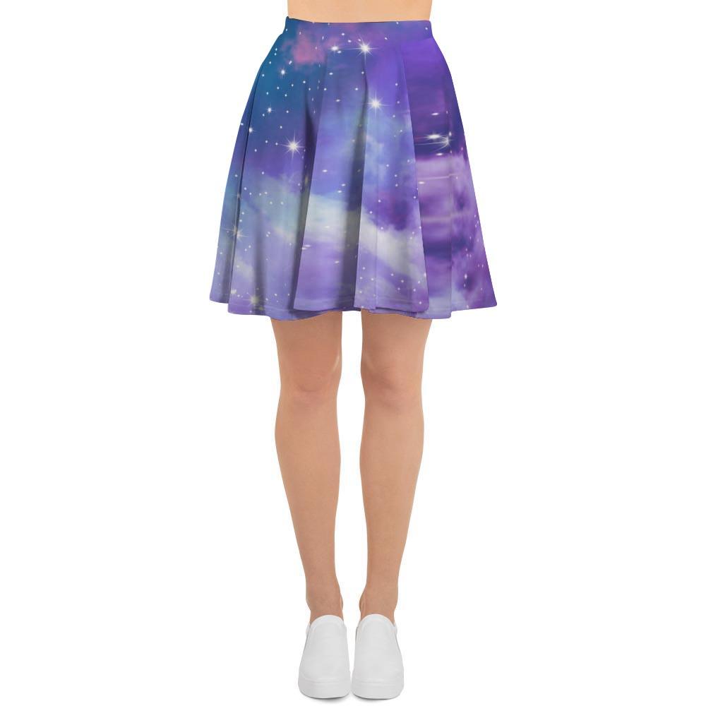 Purple Universe Galaxy Women's Skirt-grizzshop