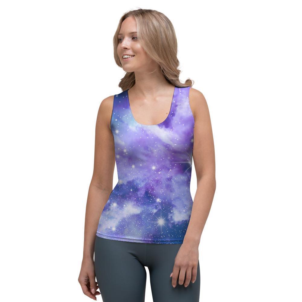 Purple Universe Galaxy Women's Tank Top-grizzshop