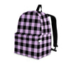 Purple Violet Plaid Backpack-grizzshop